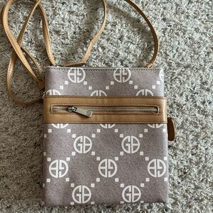 Giani Bernini Brown and Tan Crossbody Bag